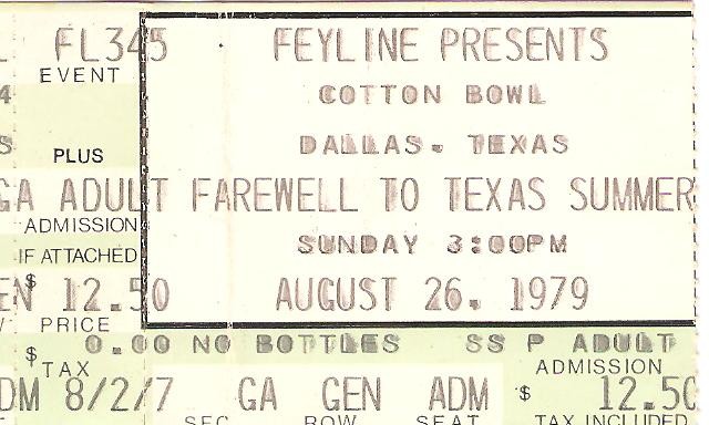 1979 Cotton Bowl Farewell to a Texas Summer show 