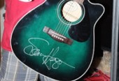 Sammy Hagar autographed Yamaha guitar eBay Auction starts TODAY November 28, 2012 to benefit Guitars not Guns music charity!!! 