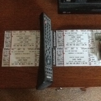 Tahoe tickets May 8th & 9th